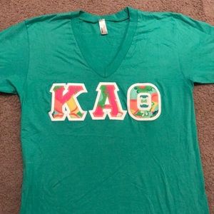 Kappa Alpha Theta short sleeve letters!